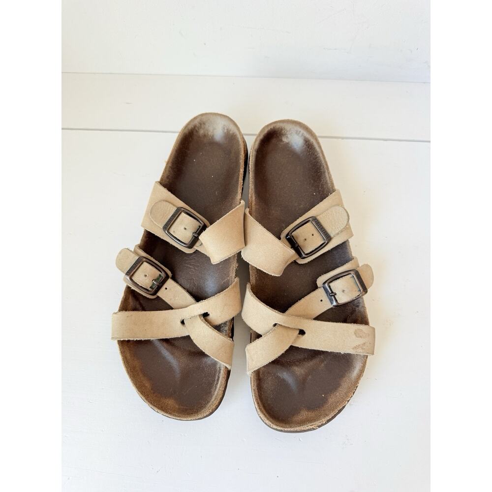 Birkenstock Franca Sandals Women Size 39 US 8-8.5 Leather Slip On Casual Summer
